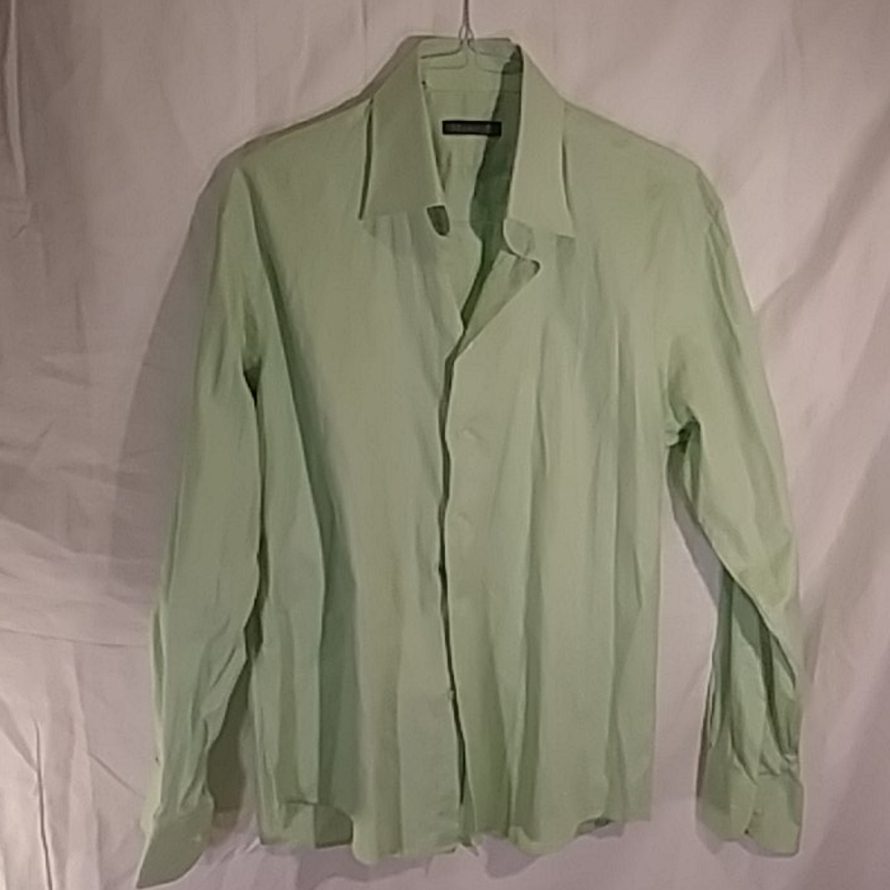NEW MARCUS LIME GREEN MENS SHIRT